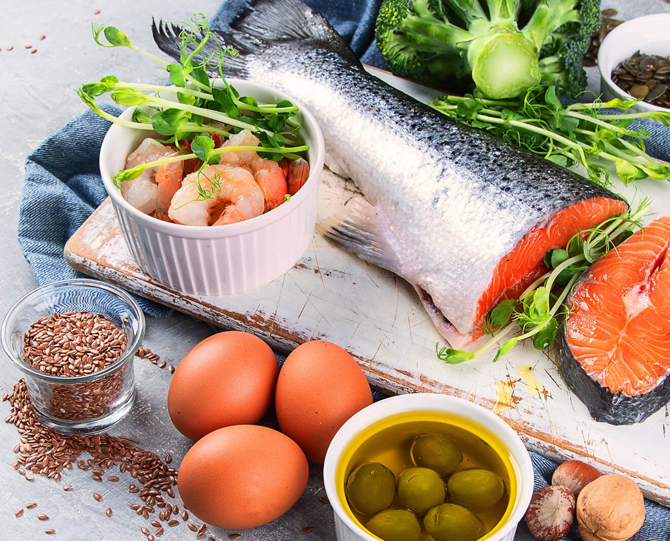 Omega-3 fatty acid rich foods.