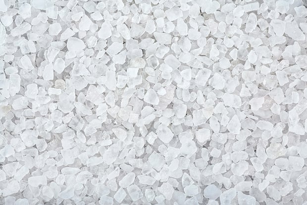 Coarse sea salt texture background.