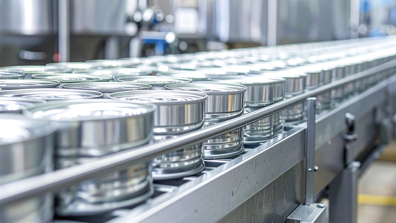Industrial canning process representing thermal process validation and control of spore-forming microorganisms.