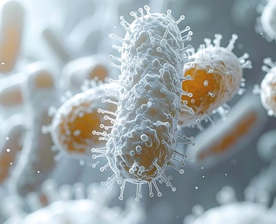 Bacterial spores under thermal stress conditions during process validation testing.