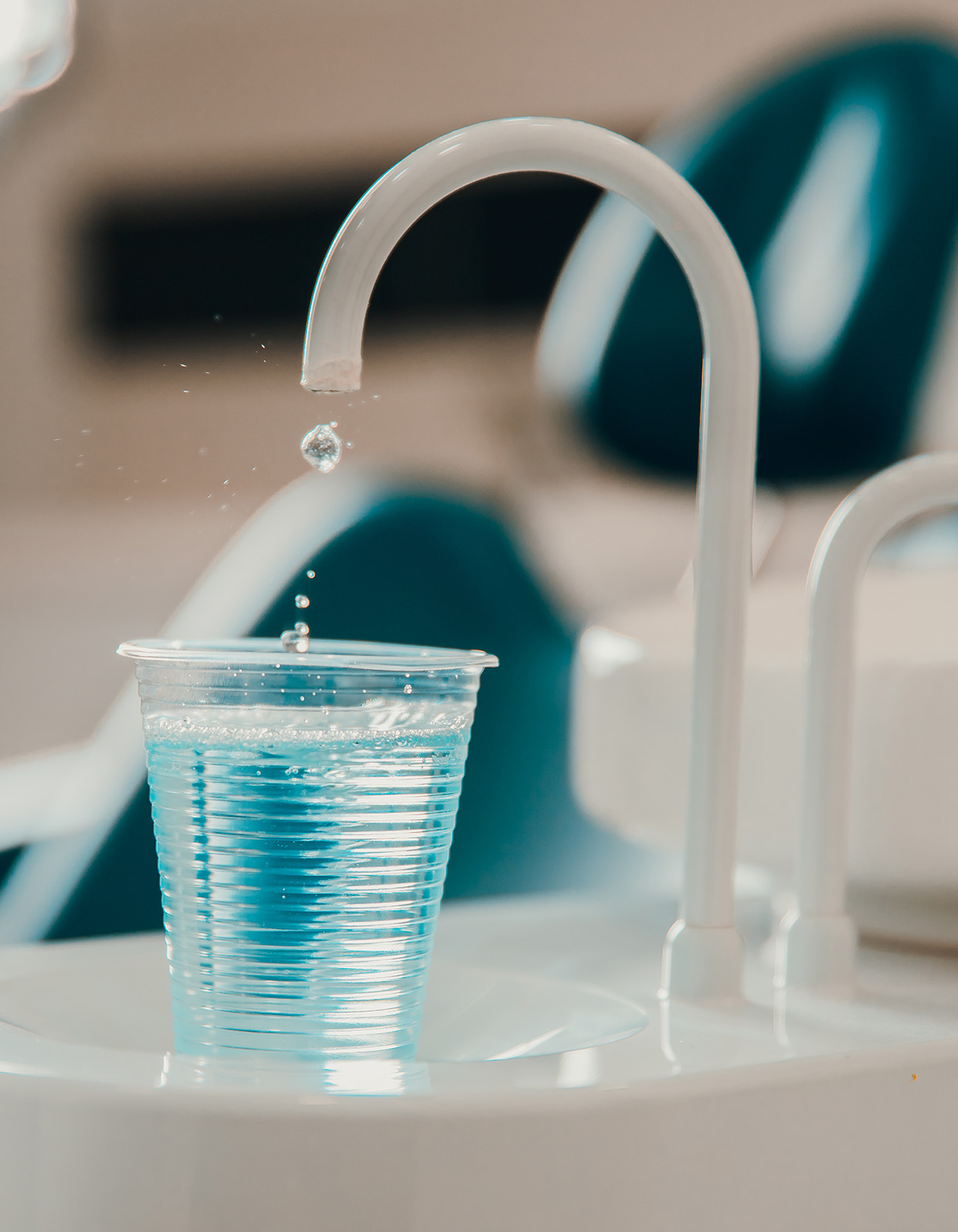 Dental unit water system assessed for Legionella and microbiological water quality.
