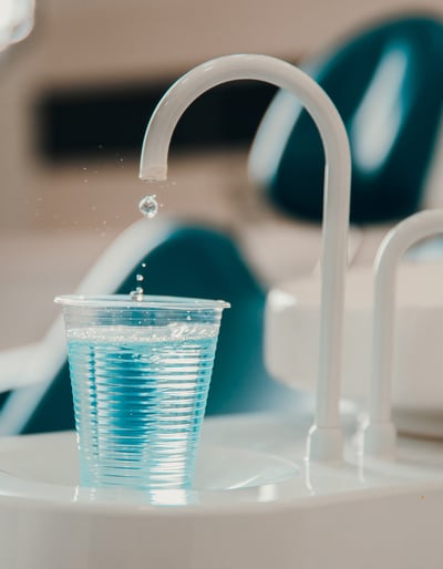 Dental unit water system assessed for Legionella and microbiological water quality.