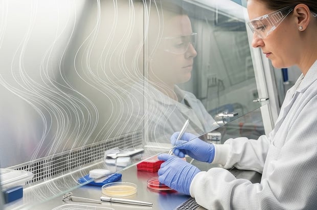 Sterility testing performed under aseptic conditions using qualified microbiological culture media.