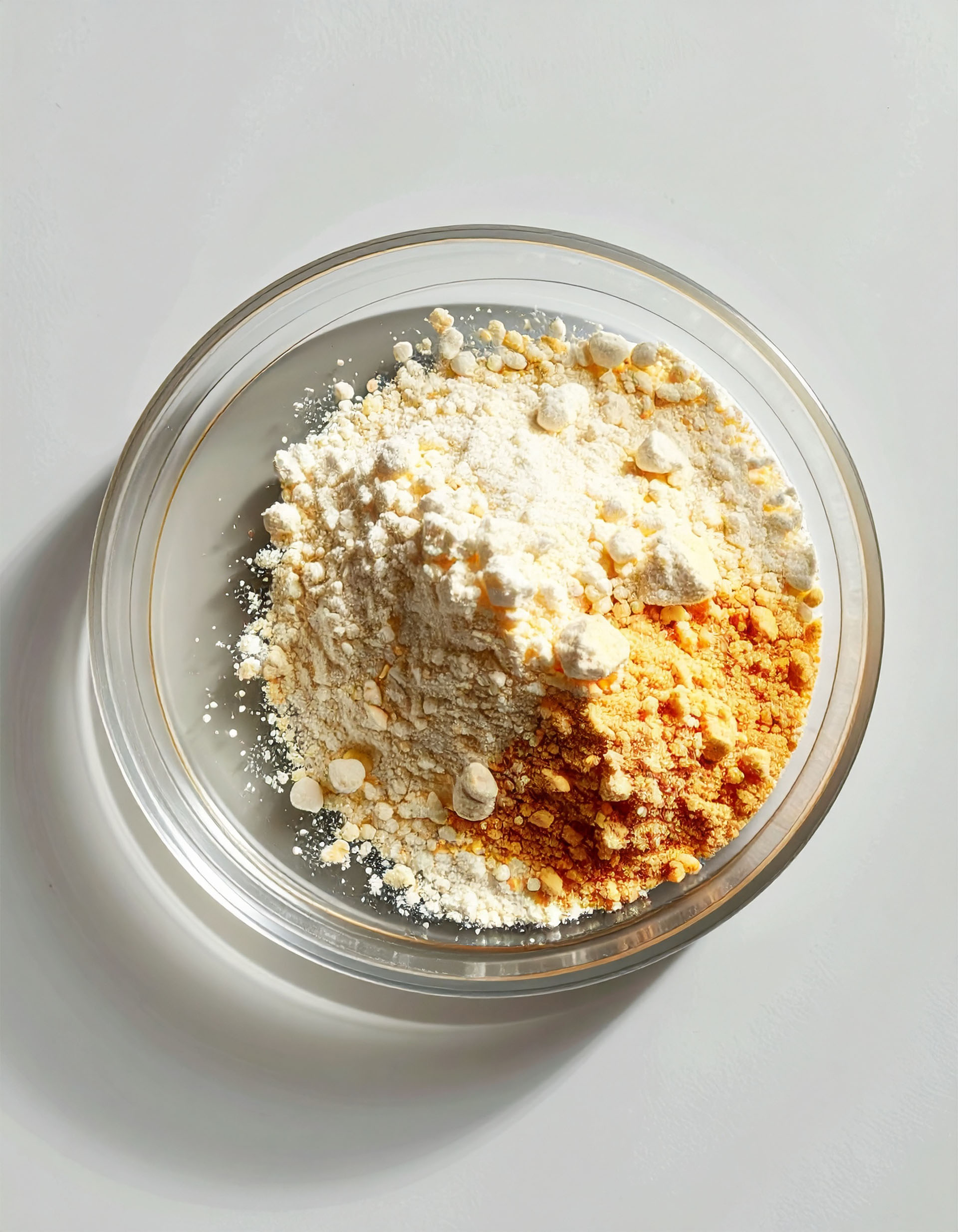 Sample of composite food in a petri dish.