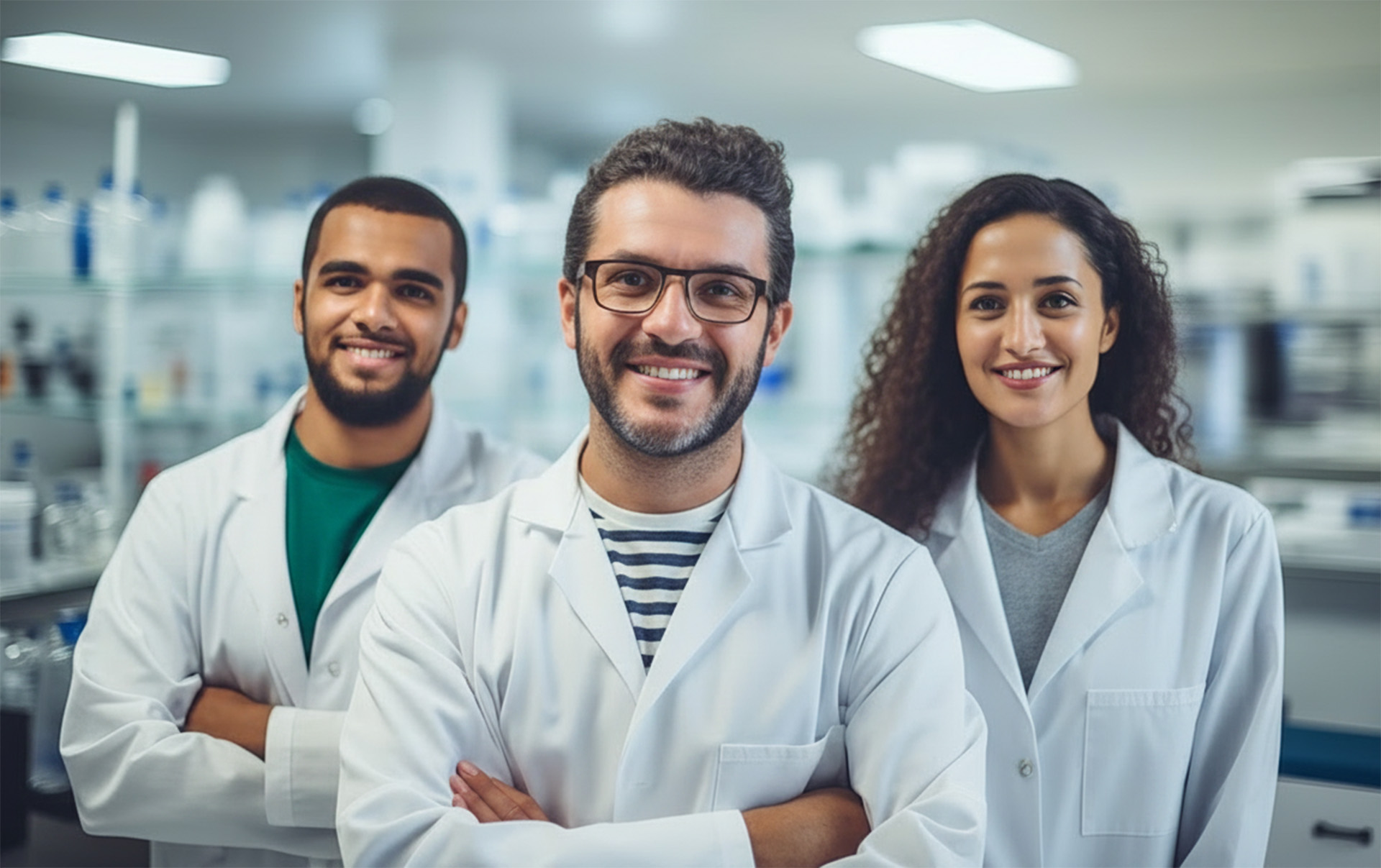 Group of scientists in laboratory.